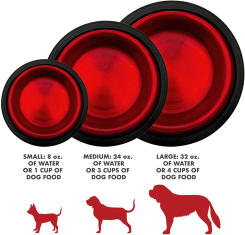 Danner Manufacturing, Inc. Stainless Steel Anti-Skid Pet Bowl, Autumn Orange, 32 Oz, 73030