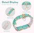 PetsHome Adjustable Cat Dog Collar, Bling Rhinestones PU Leather with Luxury Pendant, Extra Small Mint Green