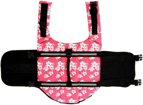 ChezAbbey Adjustable Dog Life Jacket - Dog Lifevest Swimsuit Safety Vest Apparel Lifesaver Coat S