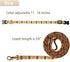 Bowtie Dog Collar and Leash Set, Classic Plaid Adjustable Collar with Removable Bow Tie for Small Medium Large Dogs