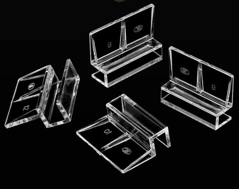 Haulonda 4pcs Clear Color Acrylic Aquarium Fish Tank Glass Cover Clip Support Holder (12mm)