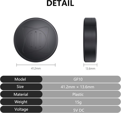 Quvjd GPS Tracker for Vehicles,Car GPS Tracker Portable Real Time Magnetic GPS Tracking Device,Full Global Coverage