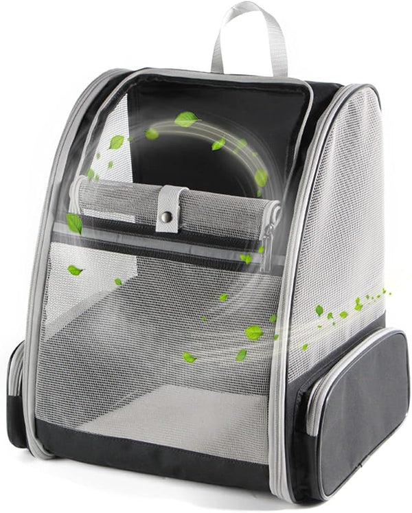 Breathable Cat Backpack Carrier - Fully Ventilated Pet Carrier for Bunnies & Small Puppies, Collapsible Airline