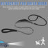 Slip Lead Dog Leash with Double Handle, Reflective Heavy Duty Nylon Slip Leash for Large Medium Small Dogs, 5FT Black