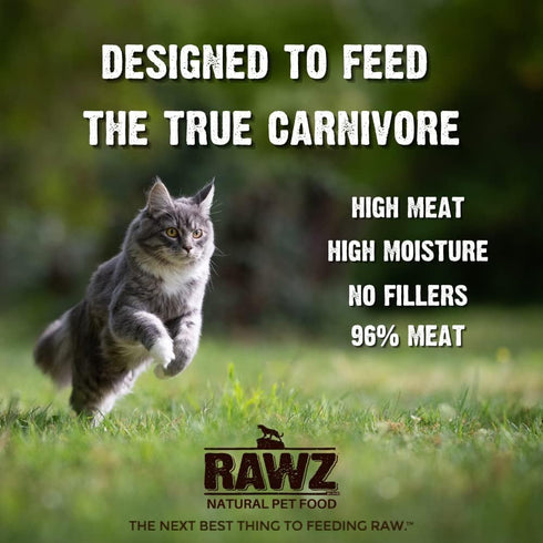 '-3 oz Pack 18) Rawz Natural Premium Pate Canned Cat Wet Food - Made with Real Meat Ingredients No BPA or Gums Cans