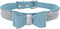 Dogs Kingdom Adjustable Velvet Bow Tie Collar, Cute Pet Dog Necklace, Blue, L