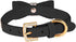 LOVPE Crystal Dog Collar - Velvet Leather with Bow-Knot Tie Rhinestone for Small Dogs & Cats (Black, S)