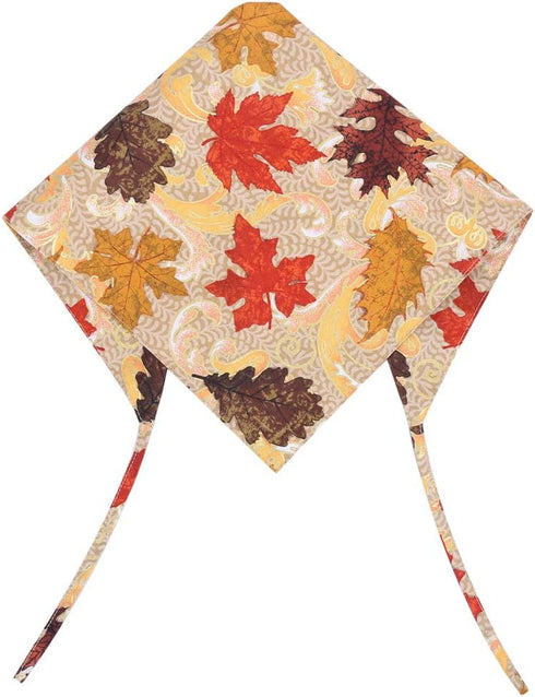 Thanksgiving Dog Bandana, Fall Autumn Reversible Triangle Bibs Scarf for Dogs, Cats, and Pets