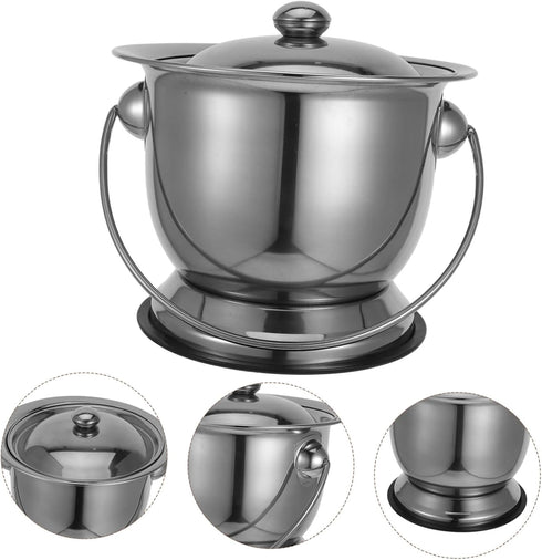 Stainless Steel Adult Urinal Chamber Pot - Portable & Sanitary Solution for Elders