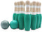 Sterling Sports Wooden Lawn Bowling Set with 9" Skittles, 10 Wooden Pins and 2 Balls, Carrying Mesh Bag,