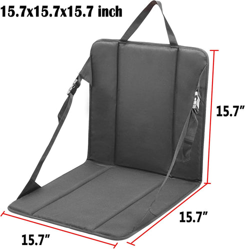 Pozico Portable Stadium Seat Cushion with Backrest for Bleacher, Lightweight Foldable Seat for Outdoor Sports, Concerts