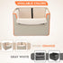 Collapsible Pet Booster Car Seat Box with Plush Fleece Cover, Foldable Carseat for Small Dogs Under 20 lbs, Khaki