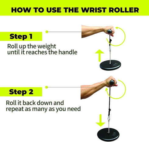 Wrist and Forearm Blaster, Muscle Strength Roller with Soft Foam Grip Handles for Training Fitness