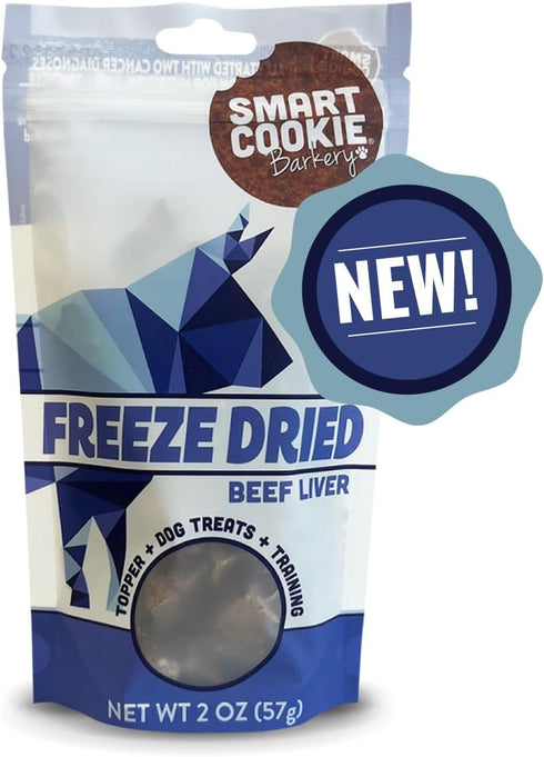 Freeze Dried Beef Liver Bites - 2oz Bag, 1 Pack - Low Calorie Single Ingredient Dog Treats for Training