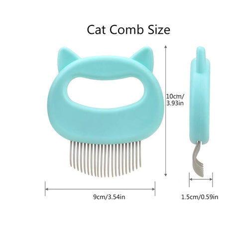 3 Pcs Pet Hair Grooming Massage Comb for Cat Dog, Shedding Brush Shell Comb to Remove Matted Fur (Blue, Green, Pink)