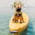 6PCS Pet Dog Cat Costume - Retro Sunglasses, Adjustable Gold Chain Collar & Straw Hat, Funny Accessories for Birthday