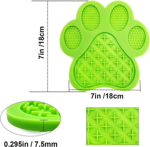 Dog Lick Pad - Washing Distraction Device, Slow Eating Mat for Pet Licking Peanut Butter, Grooming Training