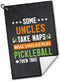 Some Uncles Take Naps Real Uncles Play Polyester Cotton Blend Printed Sport Towel, Funny Pickleball Accessories