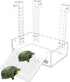 VIKKSAER Turtle Basking Platform - Simulated Lawn, Transparent Aquatic Reptile Tortoise Resting Dock, Hanging Ramp (XL)