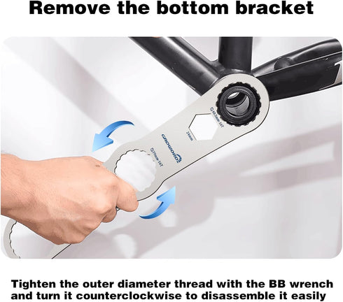 Multi-function Bottom Bracket Wrench, Suitable for BB Wrench in 39 40.5 44mm Outer Diameter, 16 Notch