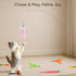 13 Packs Set Cat Toys for Indoor Cats, Interactive Cat Wand Toy with FeatherRibbon Refills, Feather Toys for Exercise