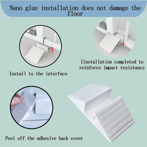 6-Piece Plastic Support Feet for Pet Gate Fence, Triangular Isolation Reinforcement Accessories for Dog Gate Panel