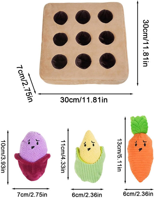 Generic Carrot Toy for Dog | Squeaky Interactive Slow Feeder,Puppy Carrot Toys with Carrots - for Pet Puppy Kitten