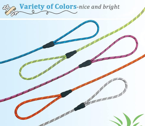 1/5" Rope Dog Leash for Small Dogs, 6FT Lightweight Sturdy Nylon Pet Leash with Rotating Metal Clip