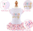 Yikeyo Dog Clothes, Girl Dog Dress for Small Dogs, Puppy Dresses, Sequin Tulle Dress for Birthday Party, Pink, S