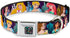 Disney Princess Poses Dog Collar Seatbelt Buckle, Multi Color, 9 to 15 Inches