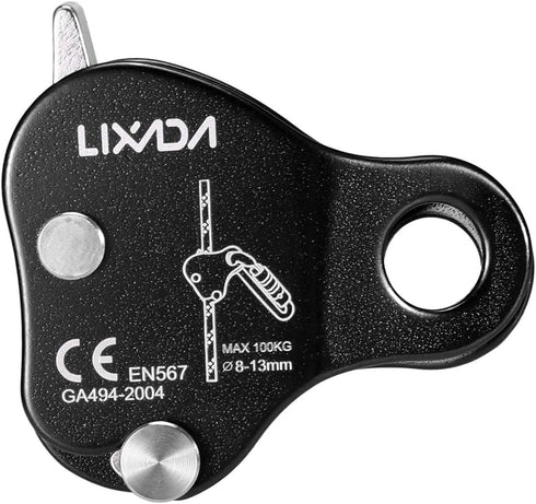 Lixada Rock Climbing Ascender - Ultralight Fall Arrest Protection Belay Device for Outdoor Climbing