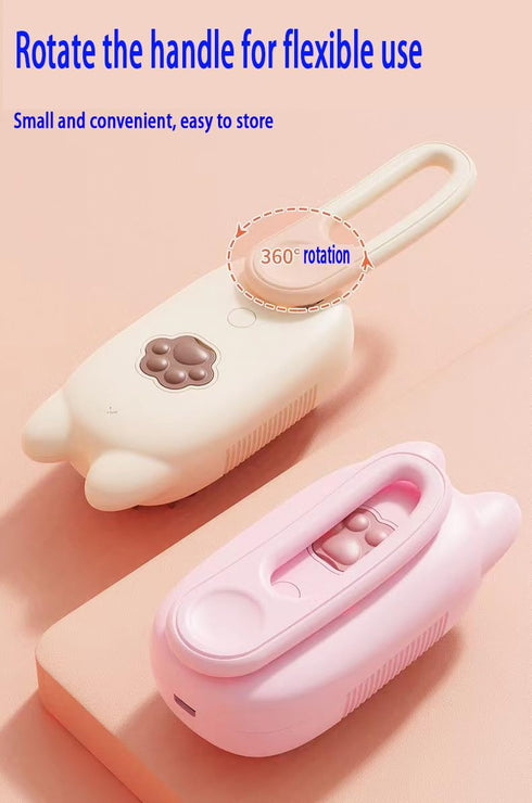 Steam Cat Brush - Rechargeable Dog Brush for Shedding, Unique 360° Rotating Handle (Pink)