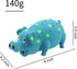 Andiker 8" Blue Dog Squeaky Toy, Durable Latex Chew Toy with Oinks Sound Squeaker for Dental Biting and Chasing
