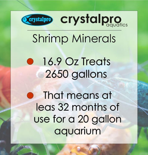 Shrimp Minerals 16.9 Oz, Essential Minerals for Shrimp Tanks and Invertebrates, Freshwater Aquarium Salt for Live Shrimp