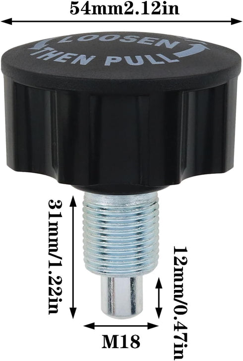 M18 Pop Pull Pin Knob Adjustment Fitness Pop Pull Pin Knob for Fitness Equipment Bicycle Equipment Black 2PCS