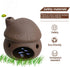 Saim Brown Ceramic Aquarium Mushroom House Decorations, Small Fish Tank Cave Hideaway for Shrimp Breeding