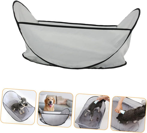Foldable Dog Haircut Bib - Washable Grooming Cloth for Cats and Dogs