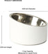 PetRageous 18438 Seychelles Stainless-Steel Slanted Dog Bowl | 1-Cup Capacity, 4.95-Inch Width, 2.95-Inch Height, White