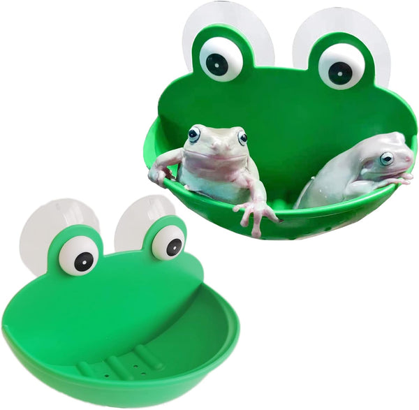 Tree Frog Tank Accessories, 2 PCS Plastic Habitat Platform Decoration for Frog Wall-Mounted Tank