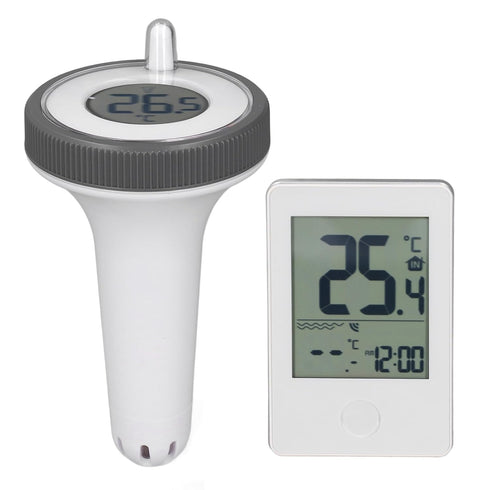Badafaci Wireless Pool Thermometer, LCD Display with 60m Range and 1 Accuracy, IP67