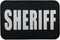 Sheriff Patch 3×2 inches PVC Patch with Hook Fastener Back for Hats, Caps, Vest, Bags, Backpacks (All Black and White)