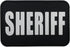 Sheriff Patch 3×2 inches PVC Patch with Hook Fastener Back for Hats, Caps, Vest, Bags, Backpacks (All Black and White)
