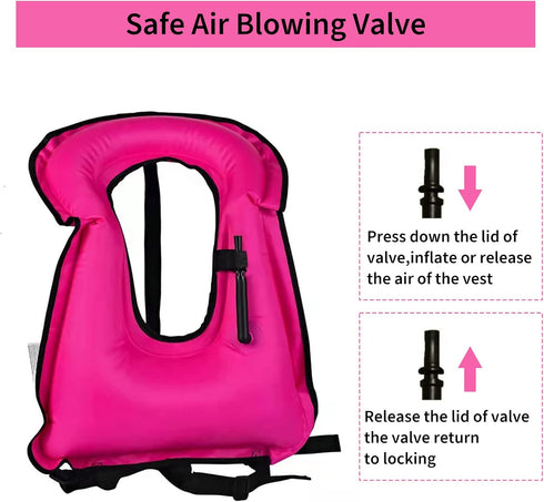 Inflatable Swim Vest for Adults, Portable Buoyancy Vests for Diving, Surfing, Swimming, Outdoor Water Sports