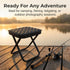 Backpack Foldable Stool Portable Folding Chair for Adults, Collapsible Camping Stool with Carry Strap & Storage Pouch