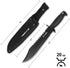 FLISSA Survival Hunting Knife with Sheath, 15-inch Fixed Blade Tactical Bowie Knife with Sharpener & Fire Starter for Camping, Outdoor, Bushcraft by FLISSA