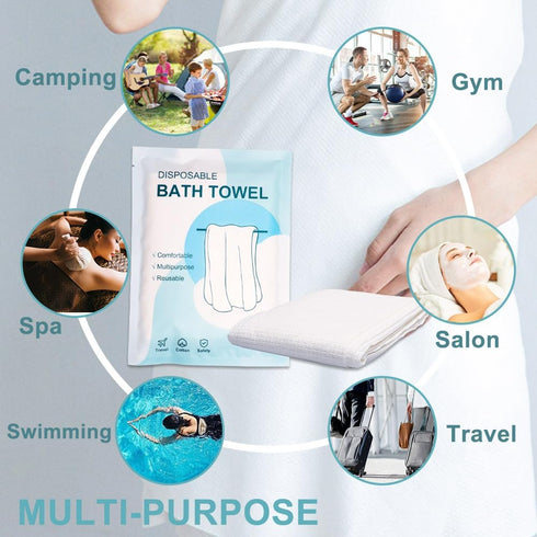 5 Travel,55 27.5 inch Packed Disposable Bath Towels PCS Large Portable Bath Towels for x Soft Big Body Towel,Washcloth