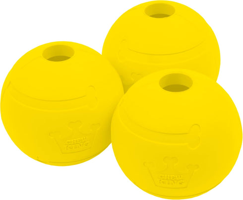 Chew King Flavored Rubber Ball Collection, 2.5 Inch Chicken Flavor Rubber Balls