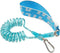 7FT Chew Proof Stretch Dog Leash Cable, Reflective Anti-Pull with Soft Wide Nylon Handle for Small Dogs, Blue
