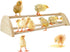 Yasdyri Chicken Perch with Mirror Roosting Bar for Baby Chicks Chick Jungle Gym Roosting Bar Strong Wooden Baby Chick