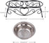AUNMAS Dog Cat Bowls Elevated, Stainless Steel Raised Pet Bowls Double Food Water Bowls for Small Dogs Cats, Feeder Dishes Shelf Stand Feeding Supplies,10 X 5.5 X 3.3 inch